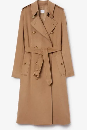 Burberry Trench long Kensington en cachemire mélangé, Size: 12
