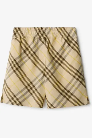 Burberry Short en lin Check, Size: 10