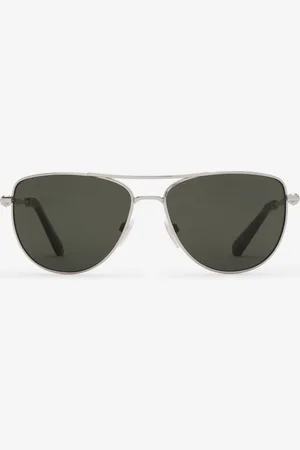 Burberry Lunettes de soleil carrées en métal à logo