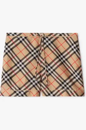 Burberry Short pyjama en soie Check, Size: 10