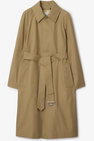 Burberry Paletot long en gabardine, Size: 12