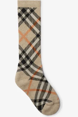 Burberry Chaussettes en coton mélangé Check