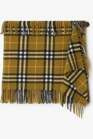 Burberry Jupe écharpe en laine et cachemire Check