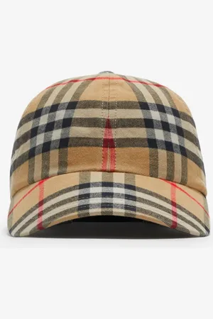 Burberry Casquette de baseball en coton Check