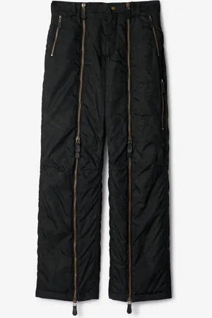 Burberry Pantalon cargo zippé en nylon à imprimé paisley, Size: 50