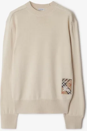 Burberry Pull en laine avec étiquette Check, Size: XL