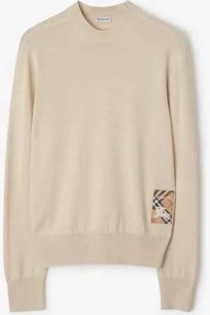 Burberry Pull en laine avec étiquette Check, Size: S