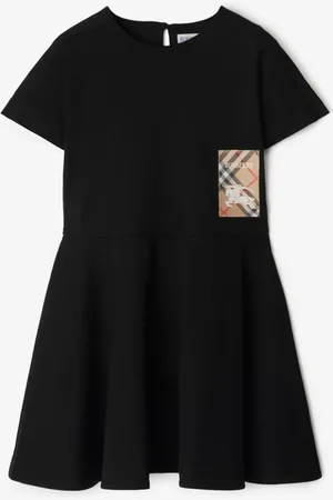 Burberry Robe en coton avec étiquette Check, Size: 4Y