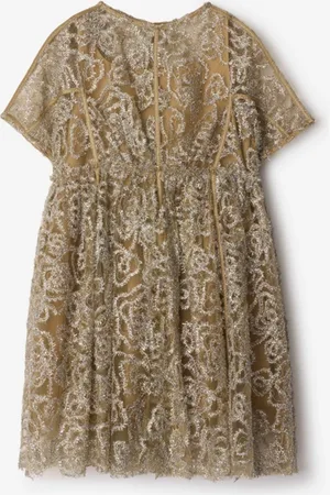 Burberry Robe en tulle métallisé, Size: 8Y