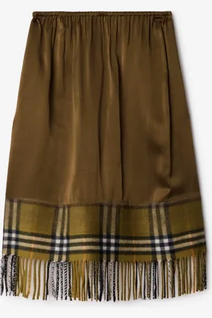 Burberry Jupe écharpe en satin Check, Size: 04