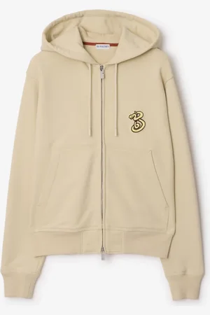Burberry Hoodie zippé en coton B Snake, Size: L