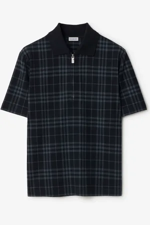 Burberry Polo en coton mélangé stretch Check