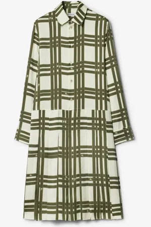 Burberry Robe en soie à rubans Check, Size: 08