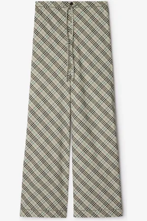 Burberry Pantalon pyjama en coton Check, Size: 08
