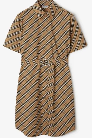 Burberry Robe chemise en coton Check, Size: 08
