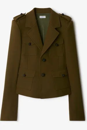 Burberry Veste de costume en nylon et laine mélangés, Size: 10