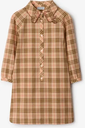 Burberry Robe chemise en coton Check, Size: 6Y