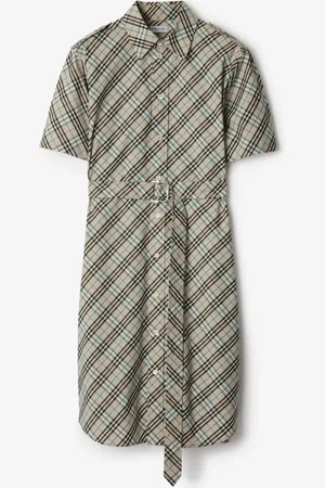 Burberry Robe chemise en coton Check, Size: 12