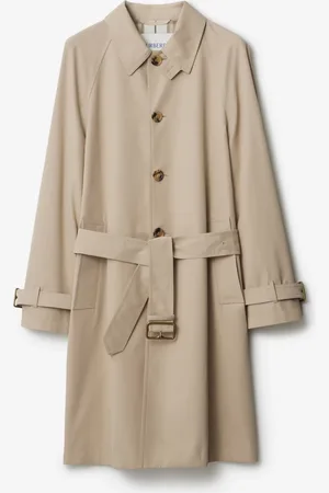 Burberry Paletot long en gabardine, Size: 46