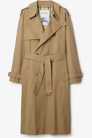 Burberry Trench long en gabardine, Size: 46