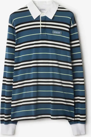 Burberry Polo rayé à manches longues en coton