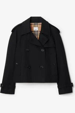 Burberry Veste trench courte en gabardine, Size: 10