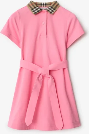 Burberry Robe polo à col Check en coton, Size: 6Y