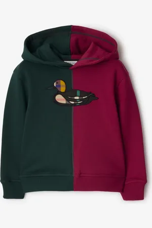 Burberry Hoodie en coton color-block avec canard, Size: 6Y