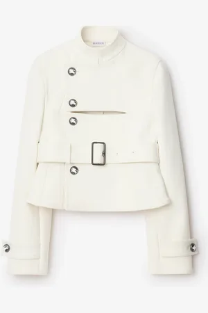Burberry Veste tailleur en coton mélangé stretch, Size: 10