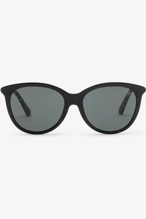Burberry Lunettes de soleil rondes tubulaires Check​
