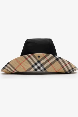 Burberry Chapeau en gabardine à visière Check, Size: M