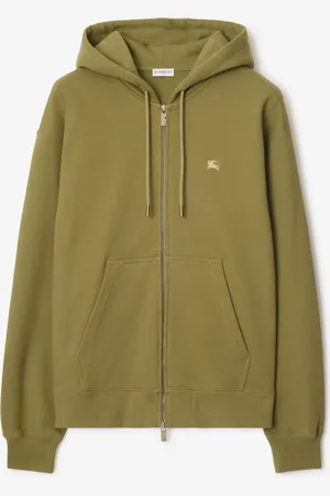 Burberry Hoodie zippé en coton EKD​ à broderie croisée, Size: XL