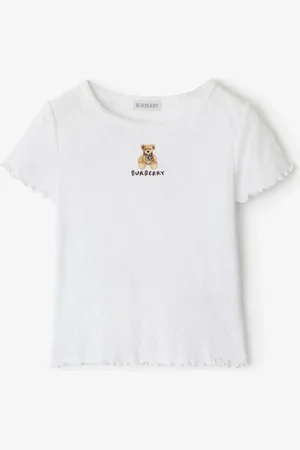 Burberry T-shirt en coton Thomas Bear, Size: 8Y