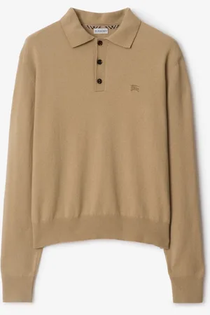 Burberry Polo à manches longues en cachemire mélangé