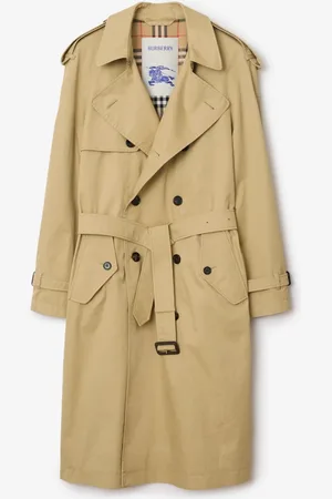 Burberry Trench mi-long en gabardine, Size: 52