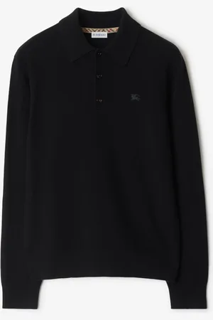 Burberry Polo à manches longues en cachemire mélangé