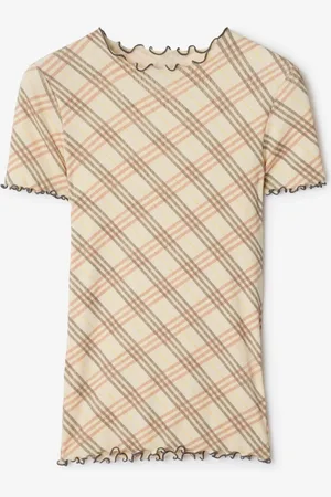 Burberry T-shirt en coton stretch Check, Size: M