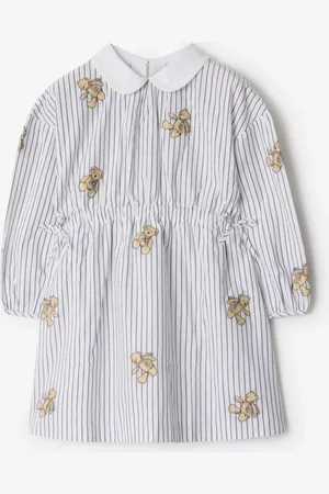 Burberry Robe rayée en coton Thomas Bear, Size: 10Y
