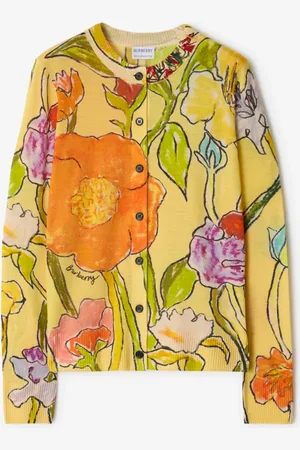 Burberry Cardigan en laine Highgrove Cascading Flowers, Size: M