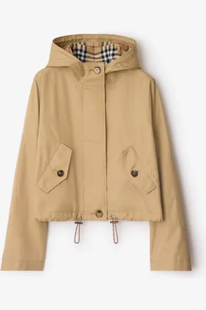 Burberry Parka courte en gabardine, Size: 08