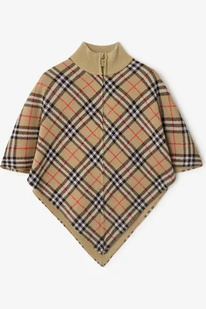 Burberry Cape en laine Check, Size: M