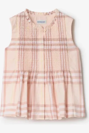 Burberry Haut en popeline de coton Check, Size: 14Y