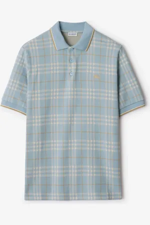 Burberry Polo en coton Check, Size: XXL