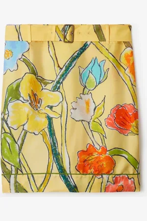 Burberry Jupe en soie Highgrove Cascading Flowers, Size: 04