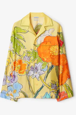 Burberry Chemise pyjama en soie Highgrove Cascading Flowers, Size: 10