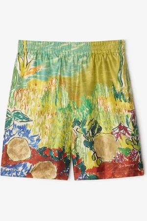 Burberry Short en soie Highgrove Fountain, Size: L
