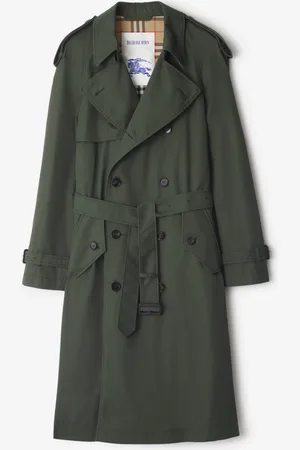 Burberry Trench mi-long en gabardine, Size: 52
