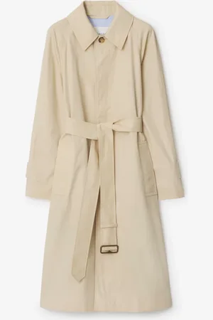Burberry Paletot long en gabardine Highgrove, Size: 02