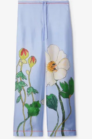 Burberry Pantalon pyjama en soie Highgrove Honeybee, Size: 04