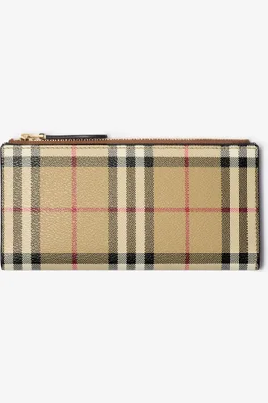 Burberry Grand portefeuille à rabat Check